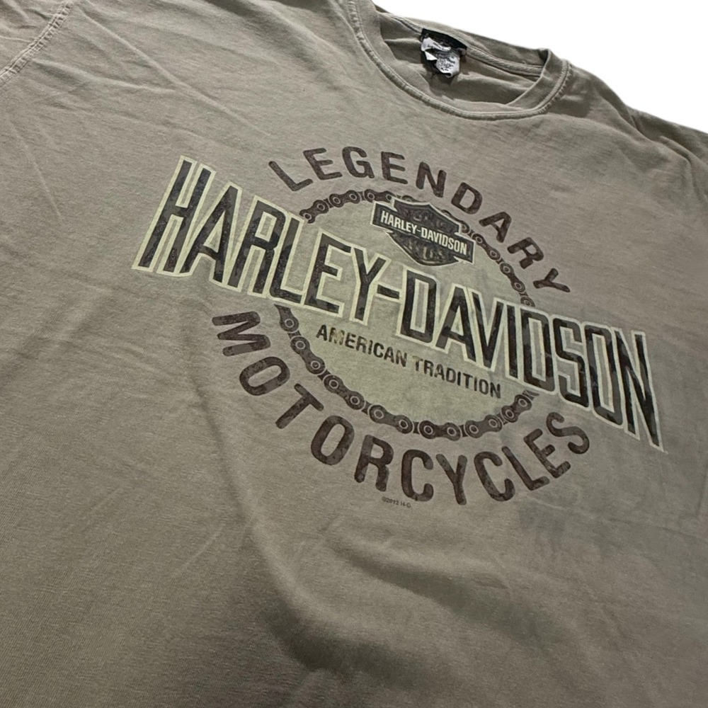 Harley-Davidson Olive Green Short Sleeve Logo Tee